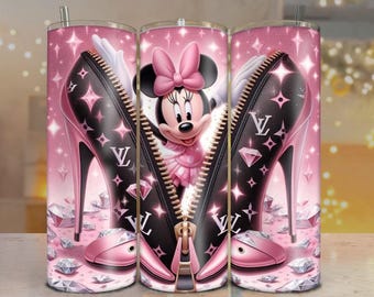 Christmas Cartoon Tumbler Wrap: Pink Holiday Sublimation Design (Digital Download)