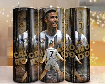 Ronaldo Cr7 Tumbler Wrap PNG: 20oz Skinny Sublimation Design (Digital Download)