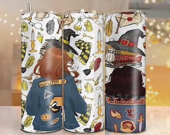 Hufflepuff Tumbler Wrap Design, 20oz Skinny Tumbler (Digital File)