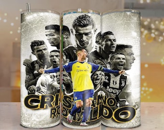 Ronaldo Cr7 Tumbler Wrap PNG: 20oz Skinny Sublimation Design (Digital Download)