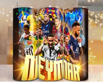 Neymar Design 20oz Skinny Tumbler Sublimation Design (JPG Digital File)