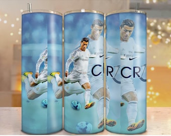Ronaldo CR7 Tumbler Wrap PNG: 20oz Skinny Sublimation Design (Digital Download)
