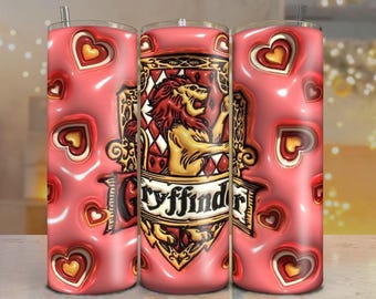 Gryffindor Tumbler Wrap Design, 20oz Skinny Tumbler (Digital File)