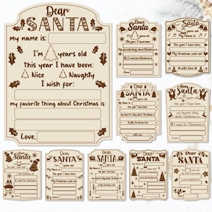 Tablero de cartas navideñas, Tablero de deseos navideños, Tablero de "Querido Papá Noel", Tablero de cartas a Papá Noel, Lista de deseos de "Querido Papá Noel", Carta de Navidad para niños