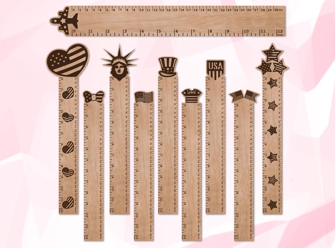 America Ruler Laser Cut, USA Ruler, Conversion Ruler, Laser Engraving ...