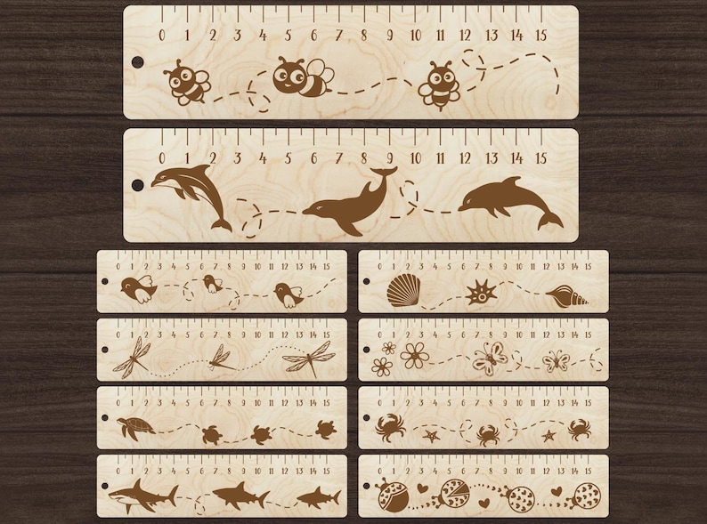 Ruler Turtle Kids Wooden Ruler Laser Engraving, Back to School Gift - Etsy
