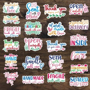 Small Business Stickers Bundle: Thank You Packaging Labels (Digital Download)