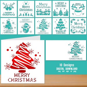 Natale, Biglietto di Natale, Buon Natale, Carta tagliata di Natale, Biglietto di Natale, File di ritaglio di Natale, Pacchetto di Natale, Modello di Natale