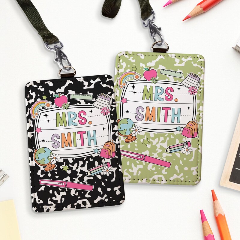 Composition Theme Lanyard Etsy