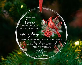 Personalized Cardinal Memorial Ornament: Remembrance Keepsake