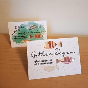 Konfirmations Klappkarten 2er Set Geschenkkarte Geldgeschenk/ Bastelvorlage Druckvorlage PDF /  Grußkarte DIN A6 / Download Last Minute