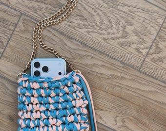 Coastal Pop Crochet Phone Bag