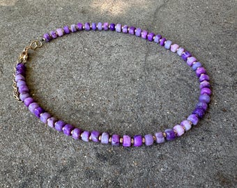 Beaded Necklace-Purple