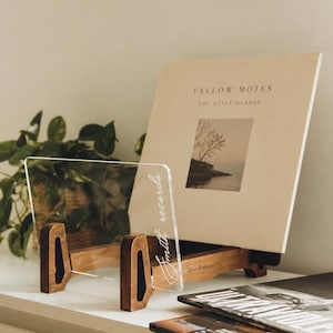 Grawerowany organizer na płyty winylowe Vintage LP z akrylu, 7" 10" 12" Spersonalizowany prezent dla miłośników muzyki