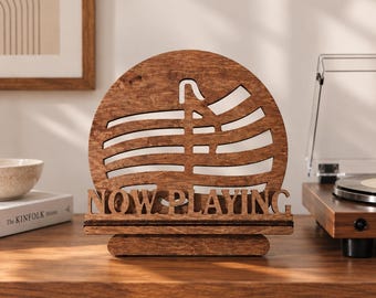 Vinyl Record Holder, Now Playing Vinyl Record Stand, Stylish LP Display, Gift Ideas For Music Vinil Collectors