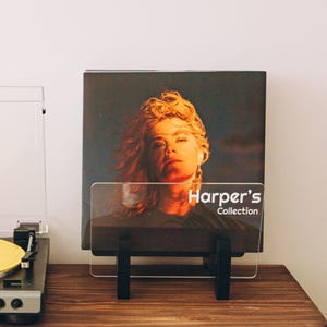 Personalized Vinyl Record Storage, Acrylic Display, Vinyl Lover Gift, LP Records Holder, Now Playing Alternative Stand, Christmas Gift Ideas