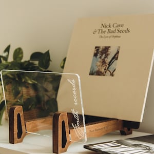Custom Engraved Vinyl Record Storage Vintage LP Records Holder Acrylic Vinyl Organizer Record 7&quot; 10&quot; 12&quot; Personalized Gift for Music Lovers