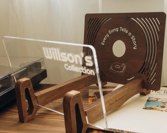 Custom Vinyl Record Rack Storage, Vinyl Records Display, Vinyl Lover Gift Personalized, LP Record Organizer 7" 10" 12"