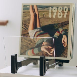 Stylish Acrylic Vinyl Record Storage Stand. LP Records Display. Vinyl Record Holder. Custom Gift For Vinyl Lover.