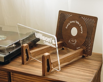 Perfect Addition to Your Record Collection - Custom Engraved Vinyl Record Storage, LP Record Holder, Wood Vinyl Organizer, Personalized Gift
