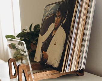 Unique Vinyl Storage, Wood Vinyl Records Rack, Minimalistic Vinyl Storage, Modern LP Record Stand -  Personalized Gift For Vinyl Lover