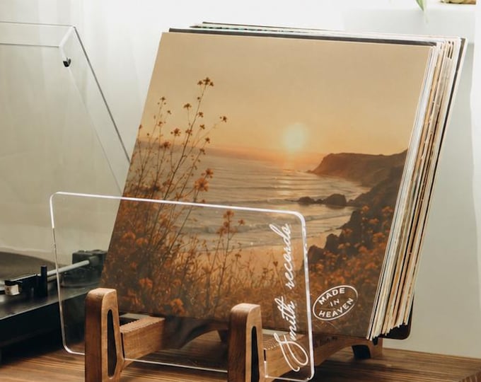 Minimalist Vinyl Record Storage. Personalized Gift For Vinyl Lover. Records Display. Christmas Gift Ideas for Him / Her