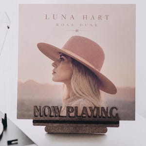 Now Spinning Vinyl Record Stand LP Now Playing Display Vinyl Record Holder Vinyl Record Accessories Valentine's Day Gift For Vinyl Lovers