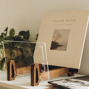 Customizable Wooden Vinyl Record Storage - Stylish Record Holder - Tabletop Vinyl Organizer - Universal Gift For Music Lovers