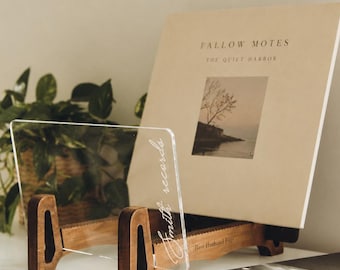 Customizable Wooden Vinyl Record Storage - Stylish Record Holder - Tabletop Vinyl Organizer - Universal Gift For Music Lovers