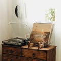 Minimalist Vinyl Record Storage. Personalized Gift For Vinyl Lover. Records Display. Christmas Gift Ideas for Him / Her product logo