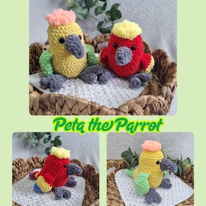 Peta the Parrot crochet pattern