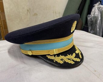 アメリカ陸軍将校用ファーフェルト下士官服 ブルー サービスキャップ