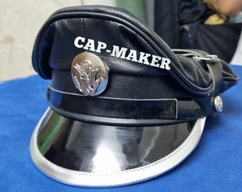 Gorra de motociclista de piel auténtica suave de primera calidad, réplica de Muir Cap en todos los tamaños