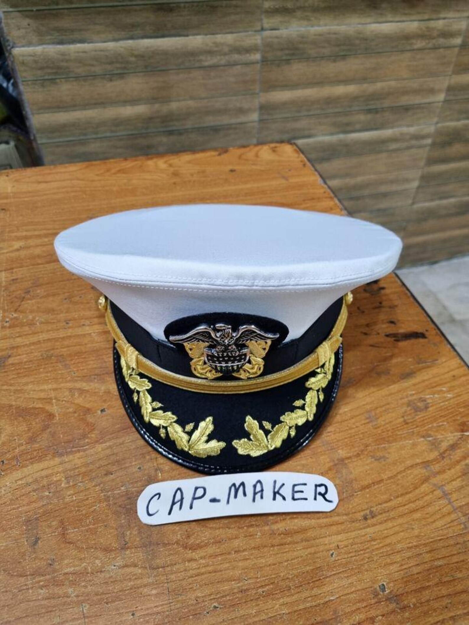 US Navy Officer Visor Cap, Commander Captain Rank - Etsy