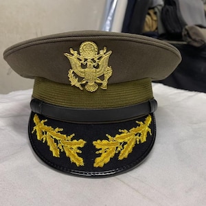 WW2 US American USAAF Army Military General Officers Crusher Visor Hat Cap