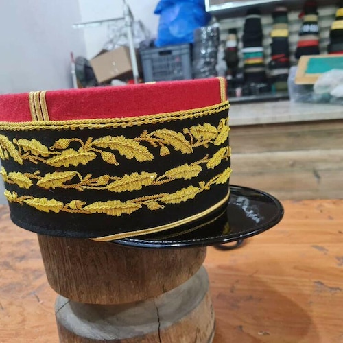 アメリカ陸軍将校用ファーフェルト下士官服 ブルー サービスキャップ