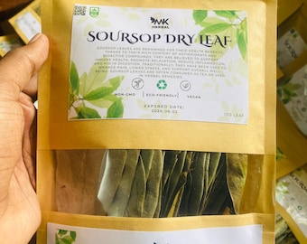 Hojas de guanábana orgánicas secadas al aire Guanábana/Graviola/Annona Muricata/ DEL REINO UNIDO