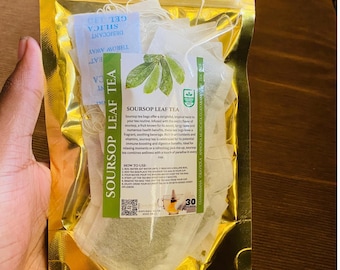 Soursop Leaf Tea - Pure Herbal Tea Series by Palm Beach Herbals (30 tea bags) 100% Natural UK SELLER
