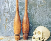 Indian Clubs Wooden Exercise Pins 1.5 lb Vintage Exercise Equipment The Pair