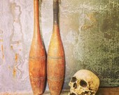 Indian Clubs Wooden Exercise Pins 2.5lbs Vintage Exercise Equipment The Pair