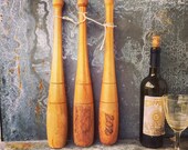 Indian Clubs Wooden Exercise Pins 1lb Vintage Exercise Equipment Set Of 3