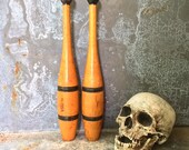 Indian Clubs Wooden Exercise Pins 1lb Vintage Exercise Equipment The Pair