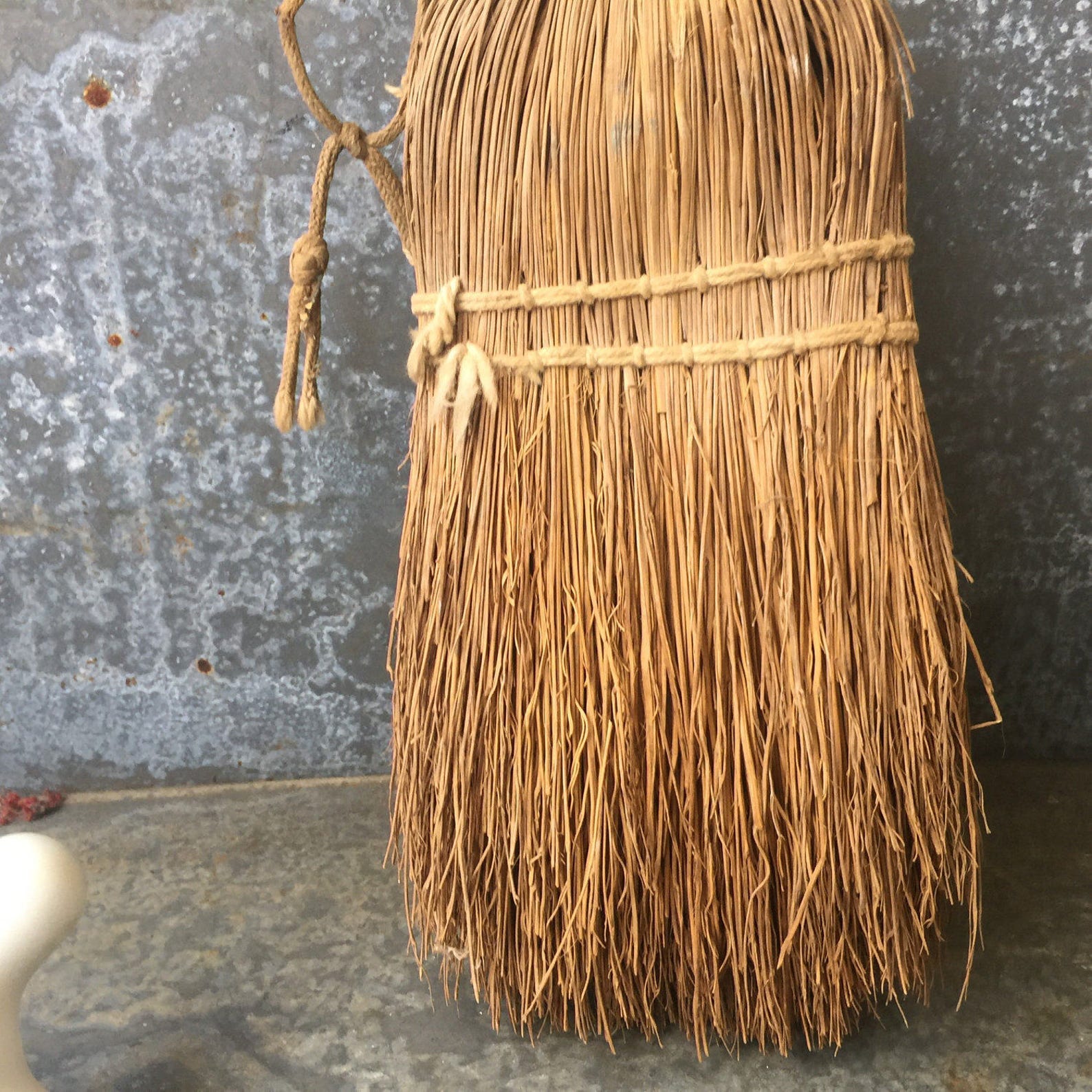Whisk Broom / Vintage Straw Broom Etsy