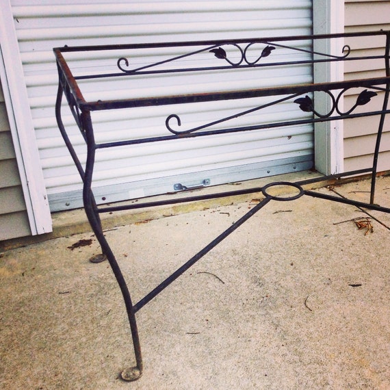 Salterini Wrought Iron Table / Salterini / 48 X 28 | Etsy