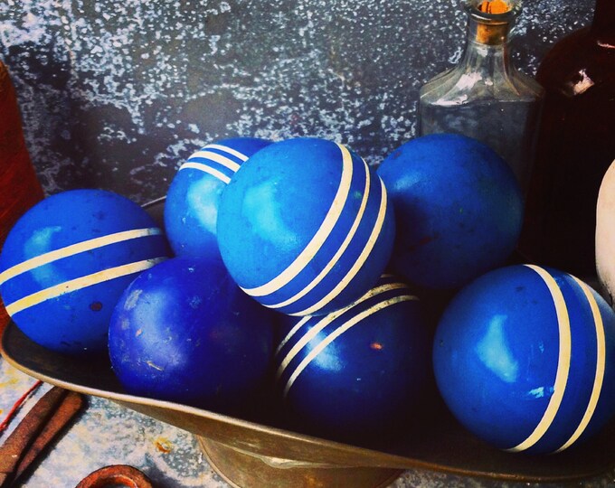 Blue Balls / Croquet Balls / Set of 7 / Instant Collection Etsy