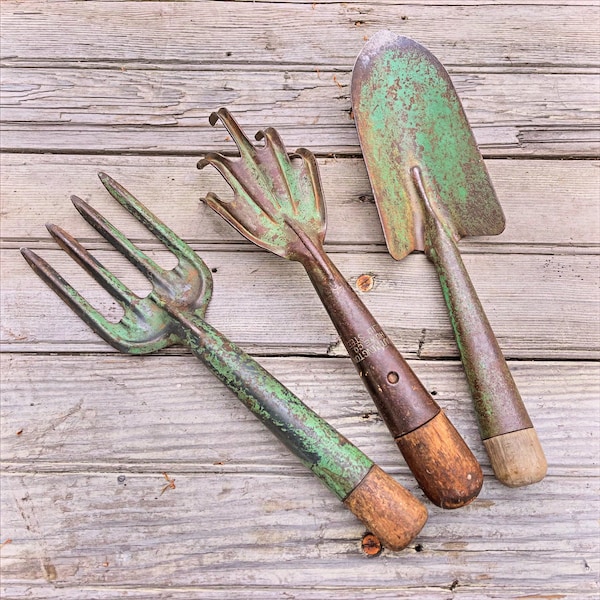 Rustic Garden Tools Antique Garden Tools - Etsy