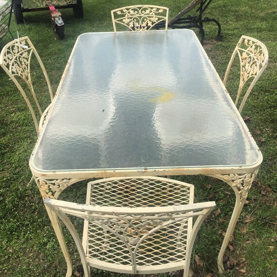 Woodard Orleans Wrought Iron Dining Table And 4 Chairs - Woodard Orleans Wrought Iron Patio Furniture Woodard Orleans Wrought Iron Dining Table And 4 Chairs - Woodard Orleans Wrought Iron Patio Furniture