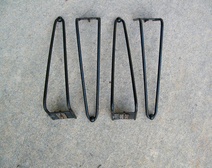 Mid Century Wrought Iron Hairpin Table Base Legs Etsy