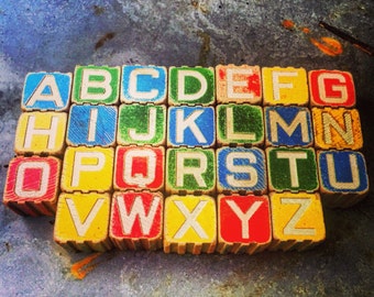 Alphabet Blocks / Toy Blocks / Wooden Blocks / Instant Collection / Complete Alphabet