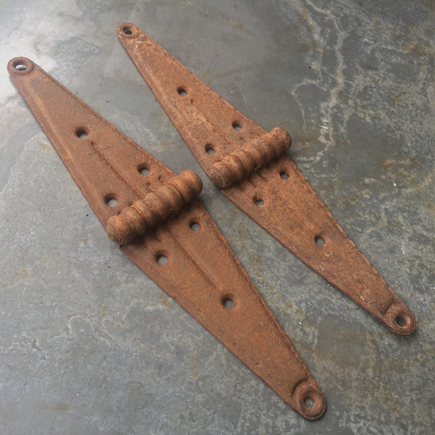 Hinges / Hand Iron Hinges Circa 1800's / 11.5 Etsy